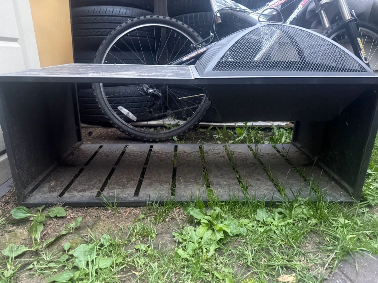Rectangular Fire Pit with Grate Top