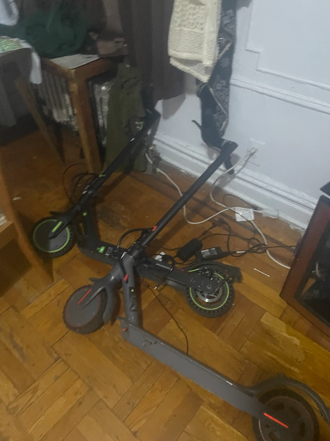 2 electric scooters