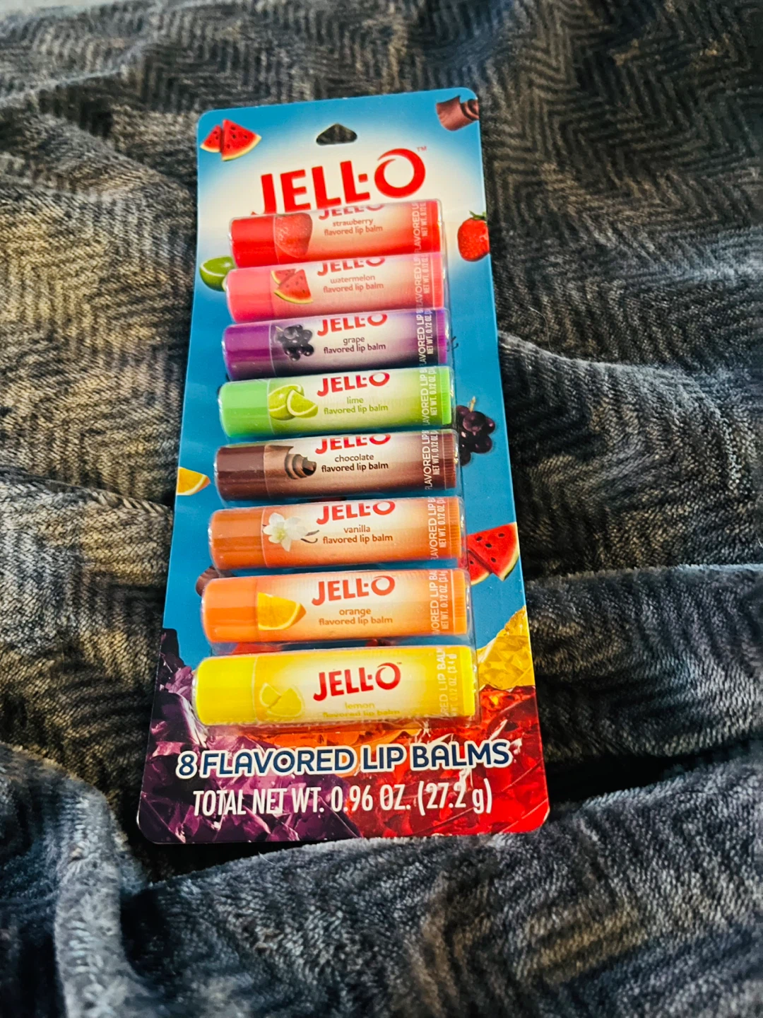 Set of 8 Pack NEW Jell-O Lip Balms