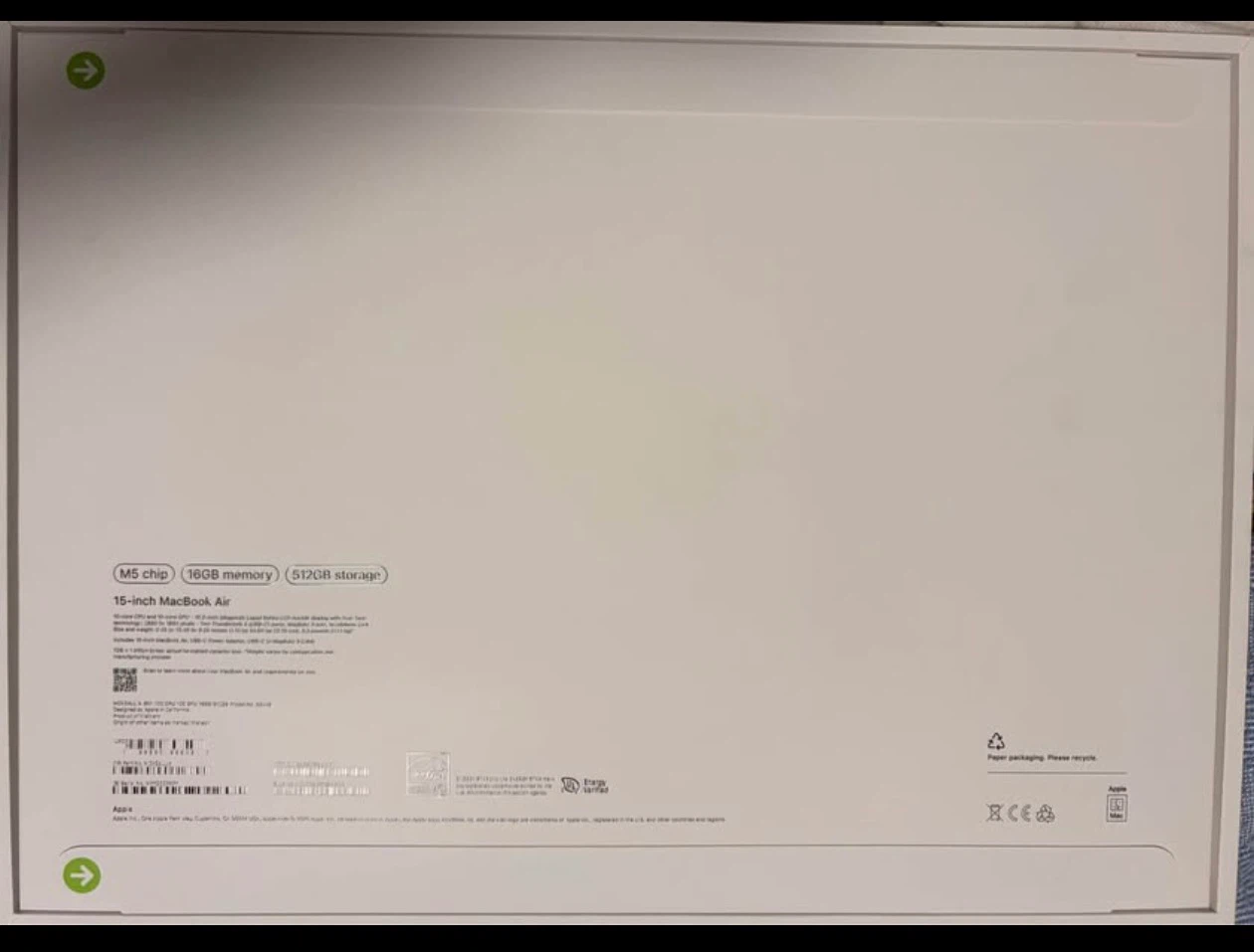 Apple MacBook Air 15-inch M5 Chip 16GB Memory 512GB Storage - photo 2
