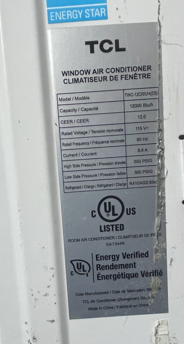 TCL Window Air Conditioner 12000 BTU - photo 2