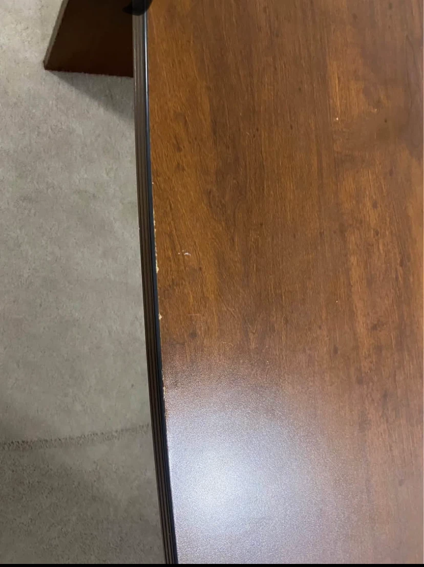 Wood grain office desk - photo 4