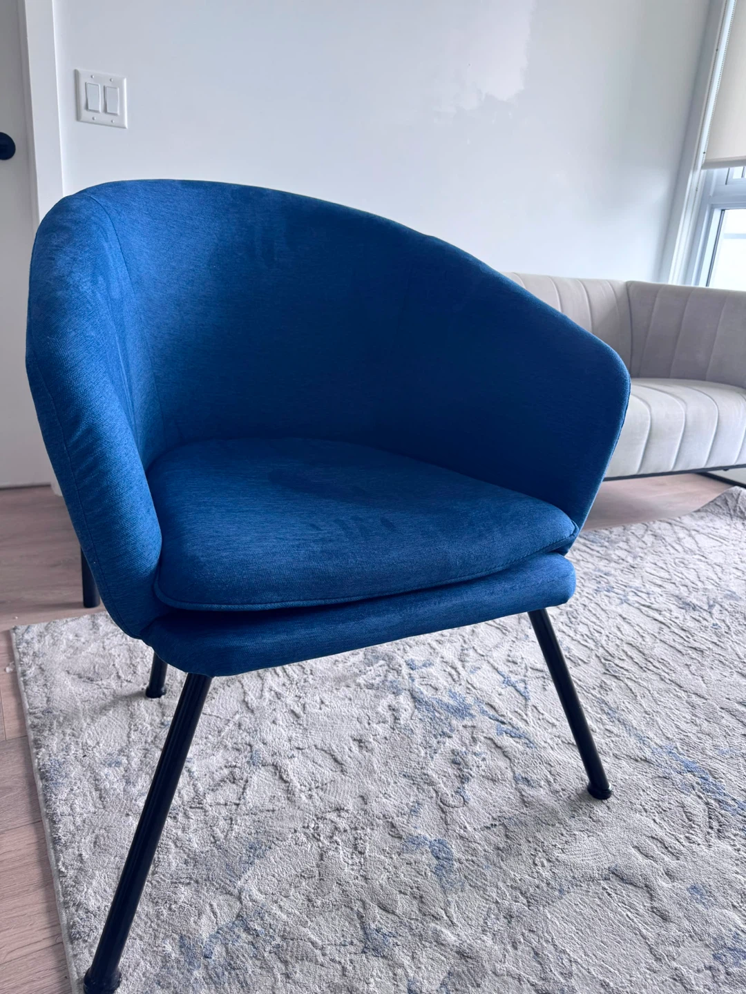 Blue Upholstered Accent Chair - photo 2