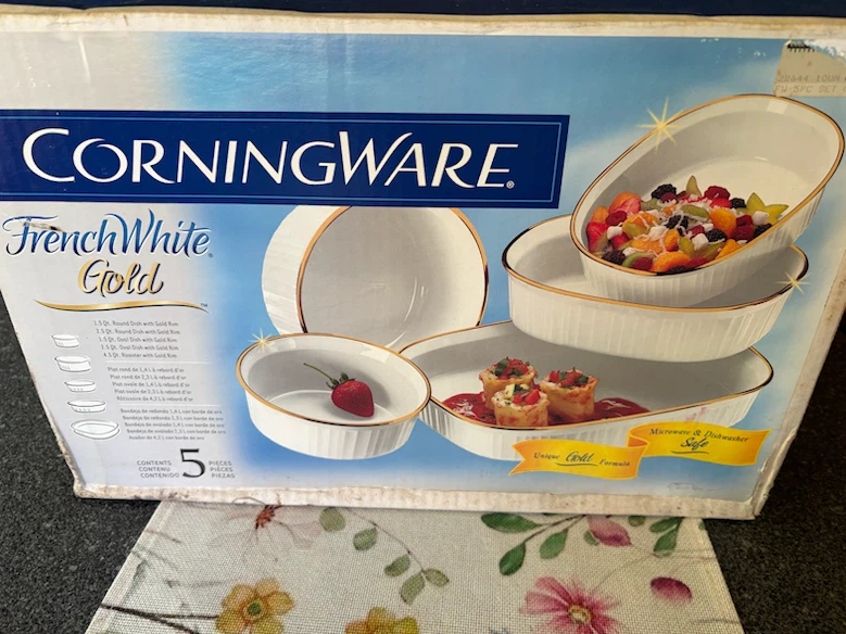 CorningWare French White Gold 5-Piece Bakeware Set - photo 2