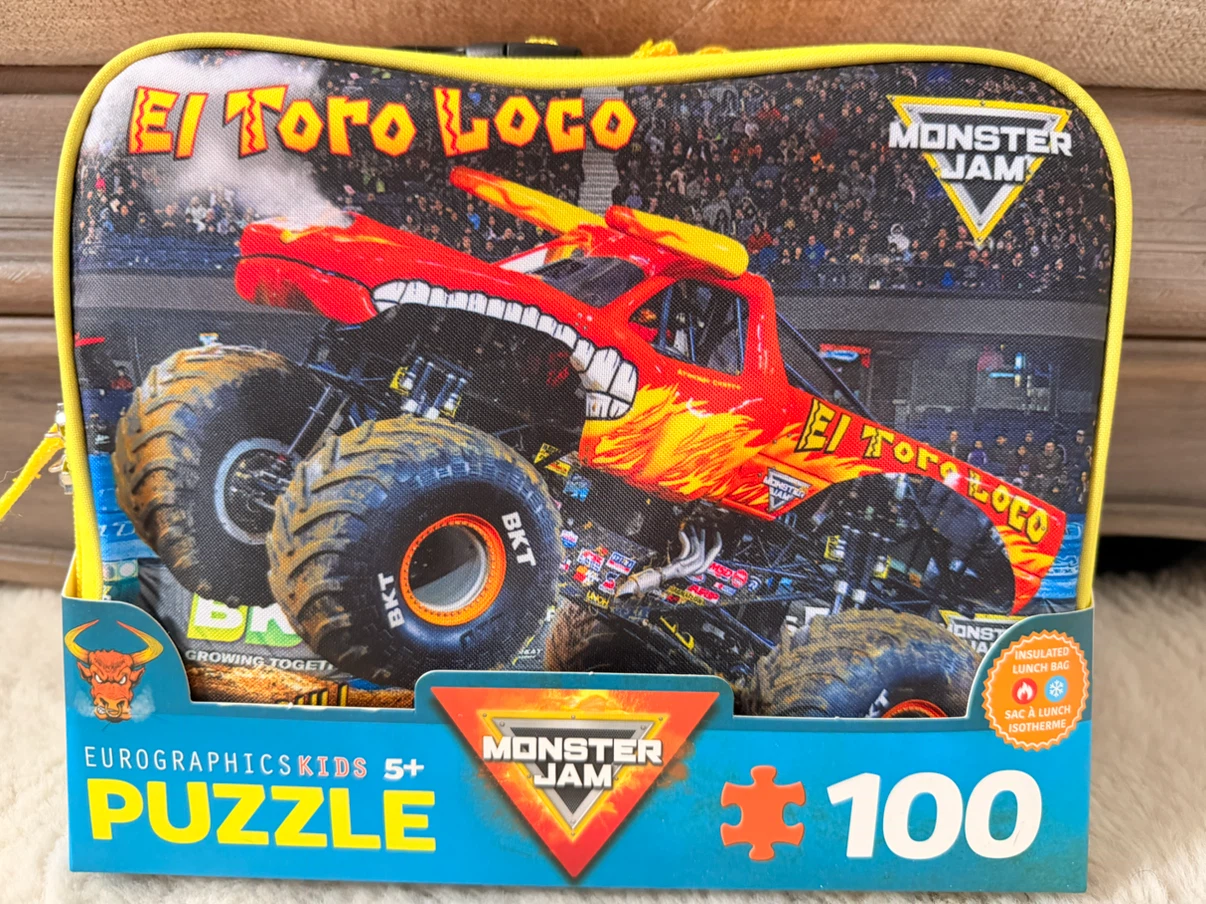 New El Toro Loco Monster Jam Insulated Lunch Bag & Puzzle Set - photo 4