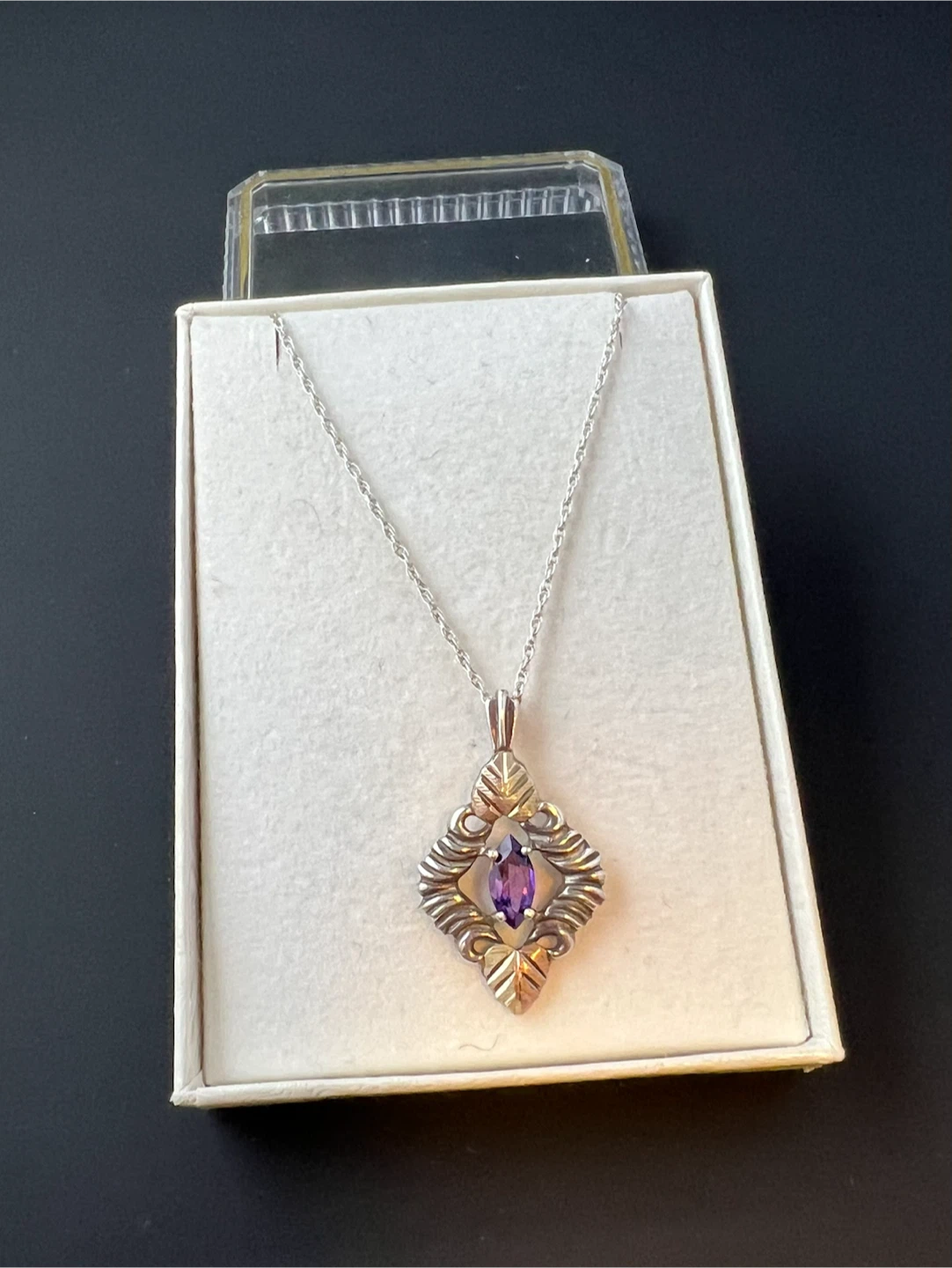 Vintage Black Hills Gold Amethyst Necklace
