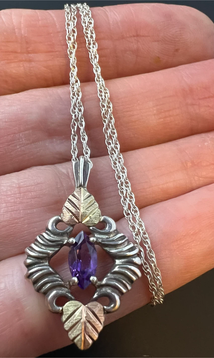 Vintage Black Hills Gold Amethyst Necklace - photo 4