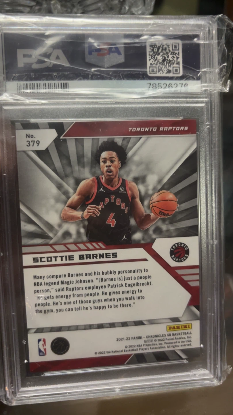 2021 Chronicles Scottie Barnes Red #379 GEM MT 10 Trading Card