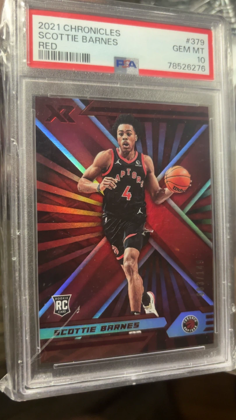 2021 Chronicles Scottie Barnes Red #379 GEM MT 10 Trading Card - photo 2