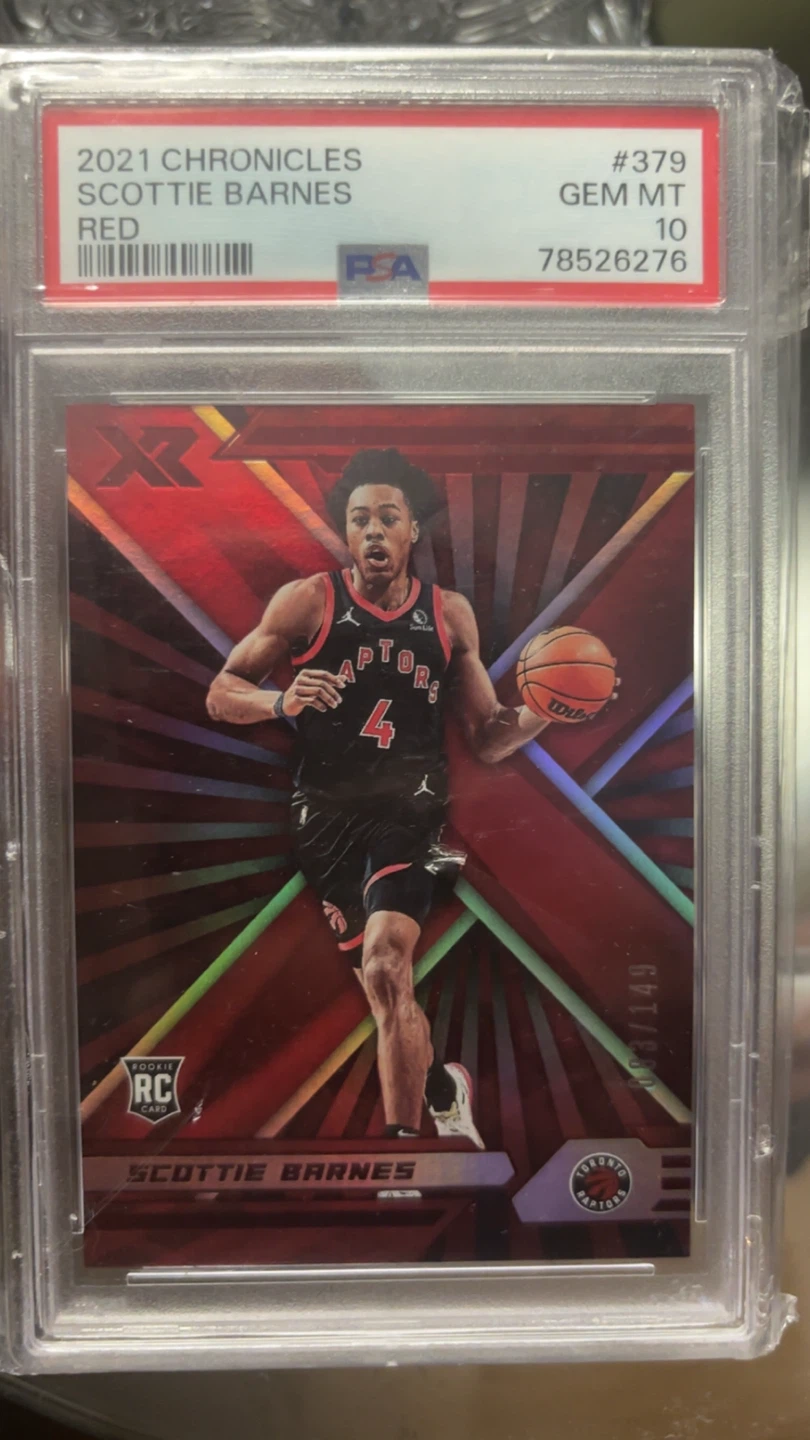 2021 Chronicles Scottie Barnes Red #379 GEM MT 10 Trading Card - photo 3