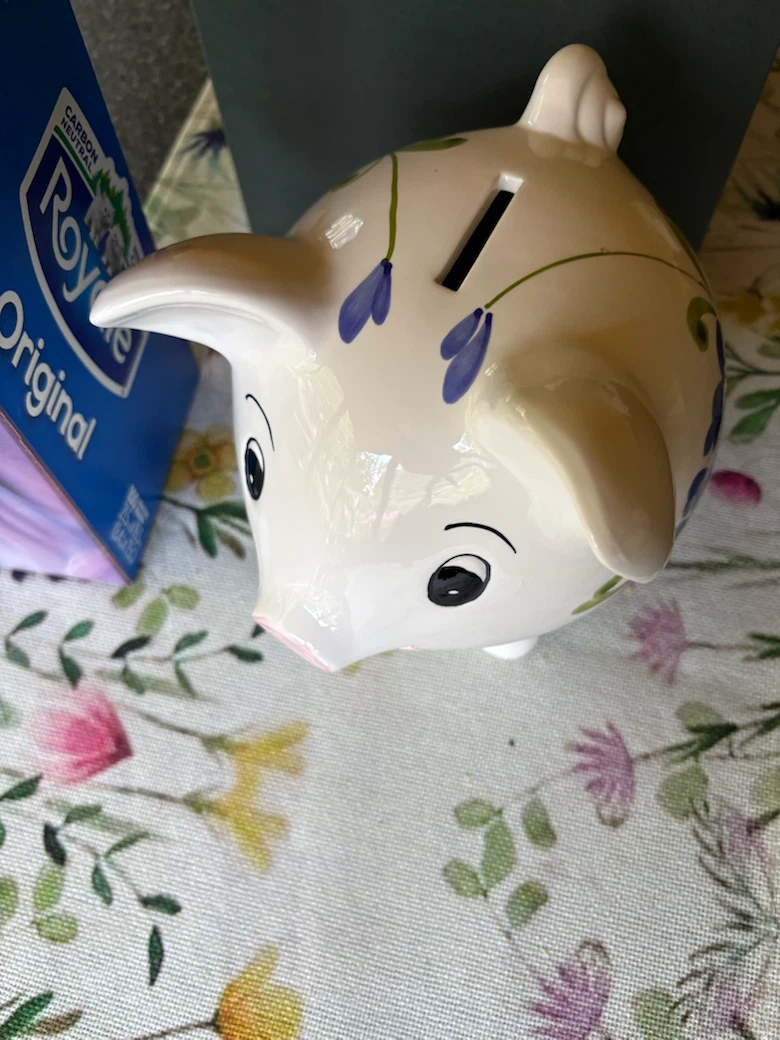 Piggy Bank with Floral Design - photo 3
