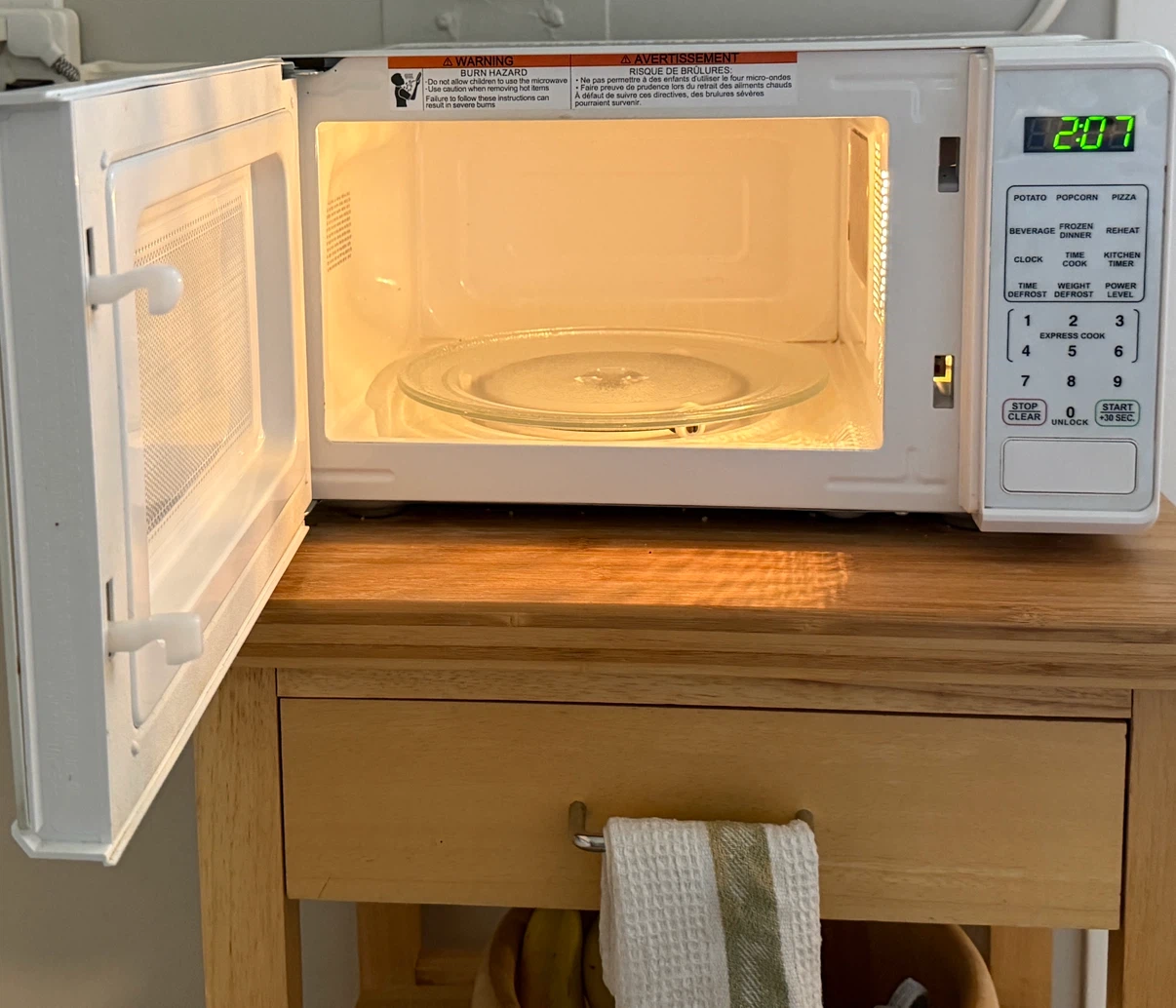 Small microwave with kid-safe option (less than a year of use) - photo 3