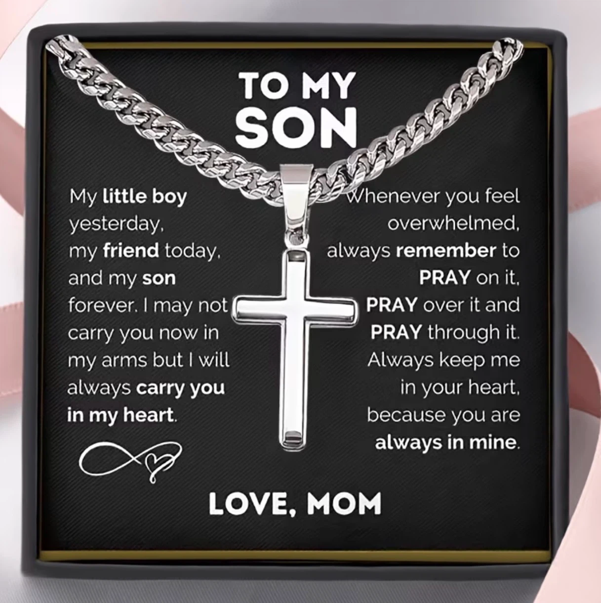 Cross Necklace giftbox for Sons great gift for your sons