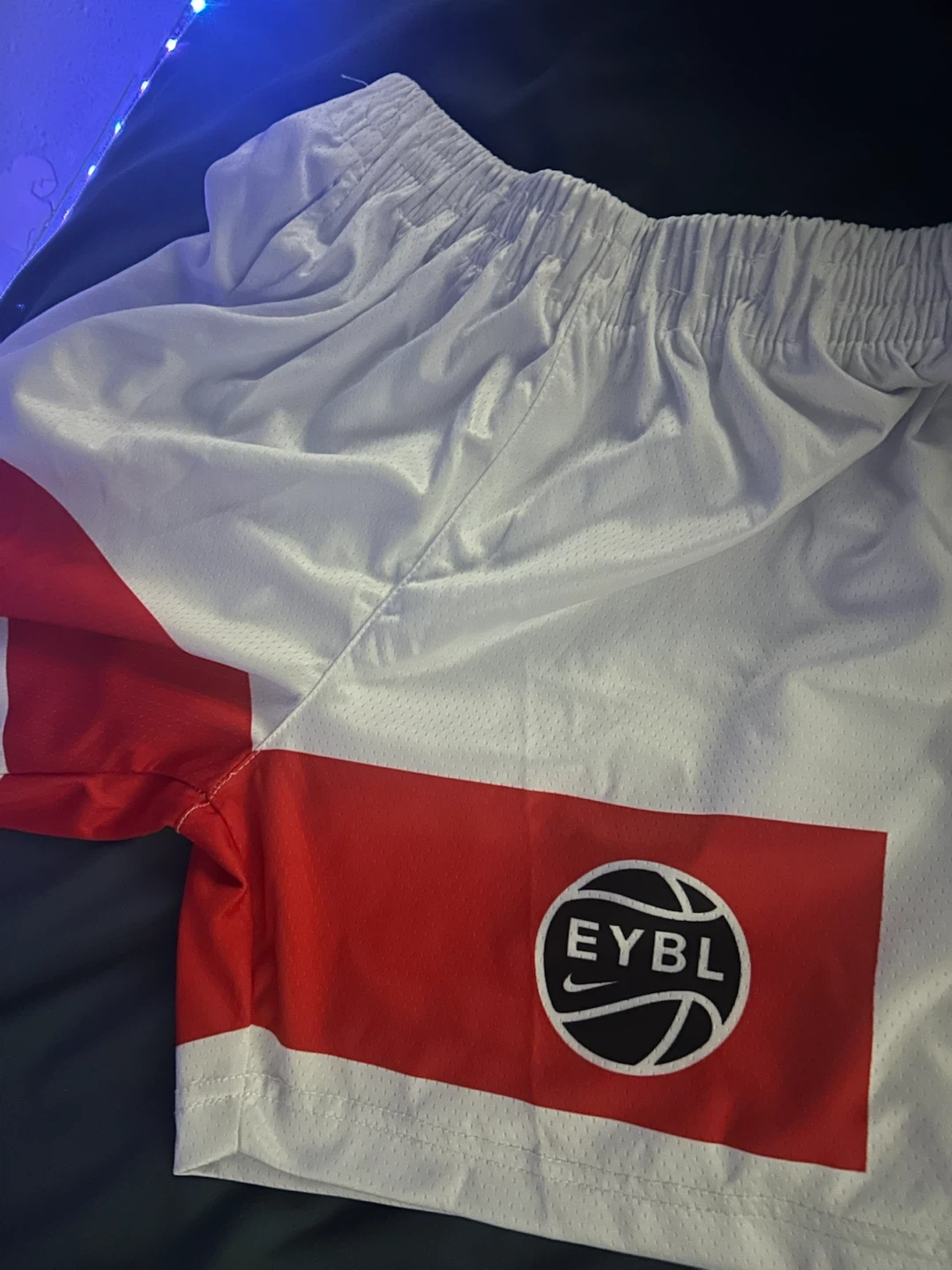 EYBL Basketball Shorts White/Red (HASNT BEEN USED) - photo 4