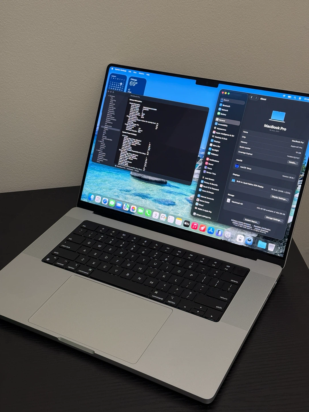 MacBook Pro 16-inch, 2021 M1Pro 16GB RAM 512GB SSD 98% Battery