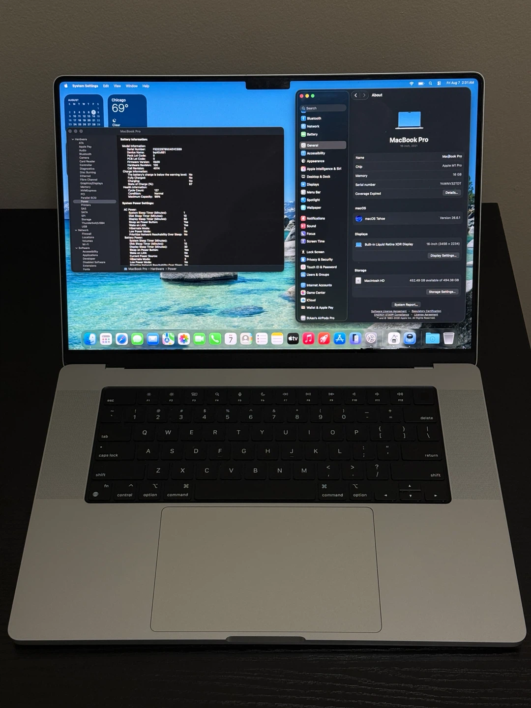 MacBook Pro 16-inch, 2021 M1Pro 16GB RAM 512GB SSD 98% Battery - photo 2