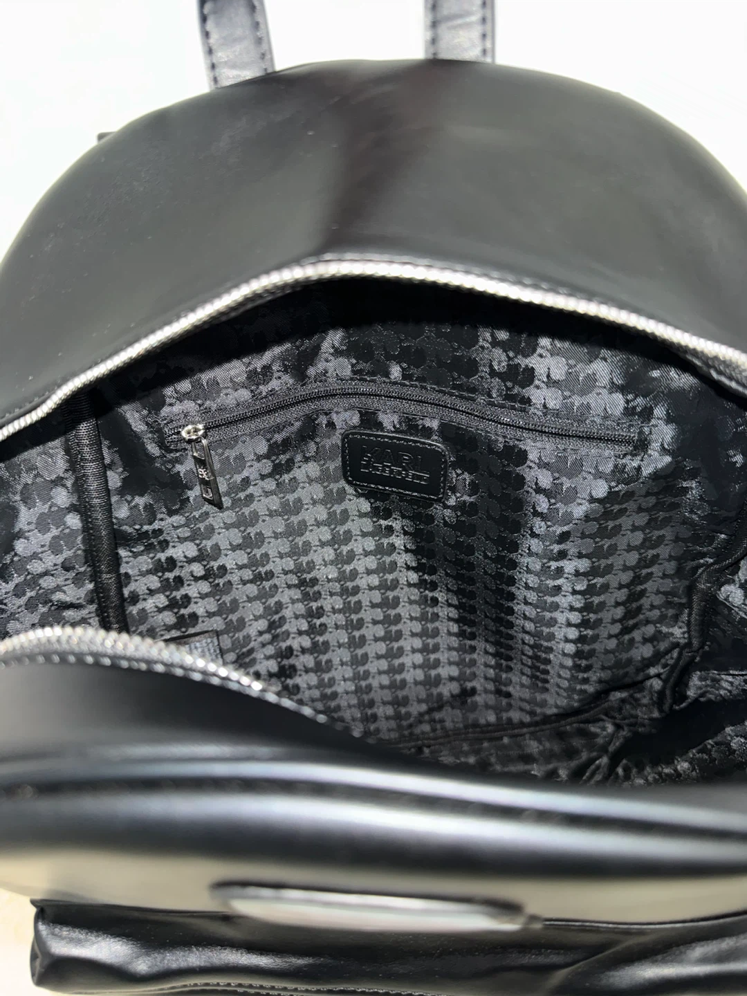Karl Lagerfeld Black Backpack with Karlito graphic - photo 3
