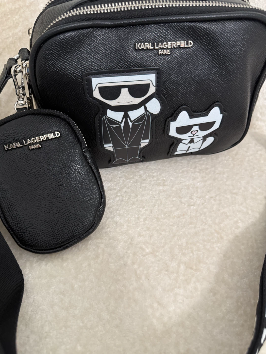 Karl Lagerfeld Black Crossbody Bag with Coin Pouch - photo 2