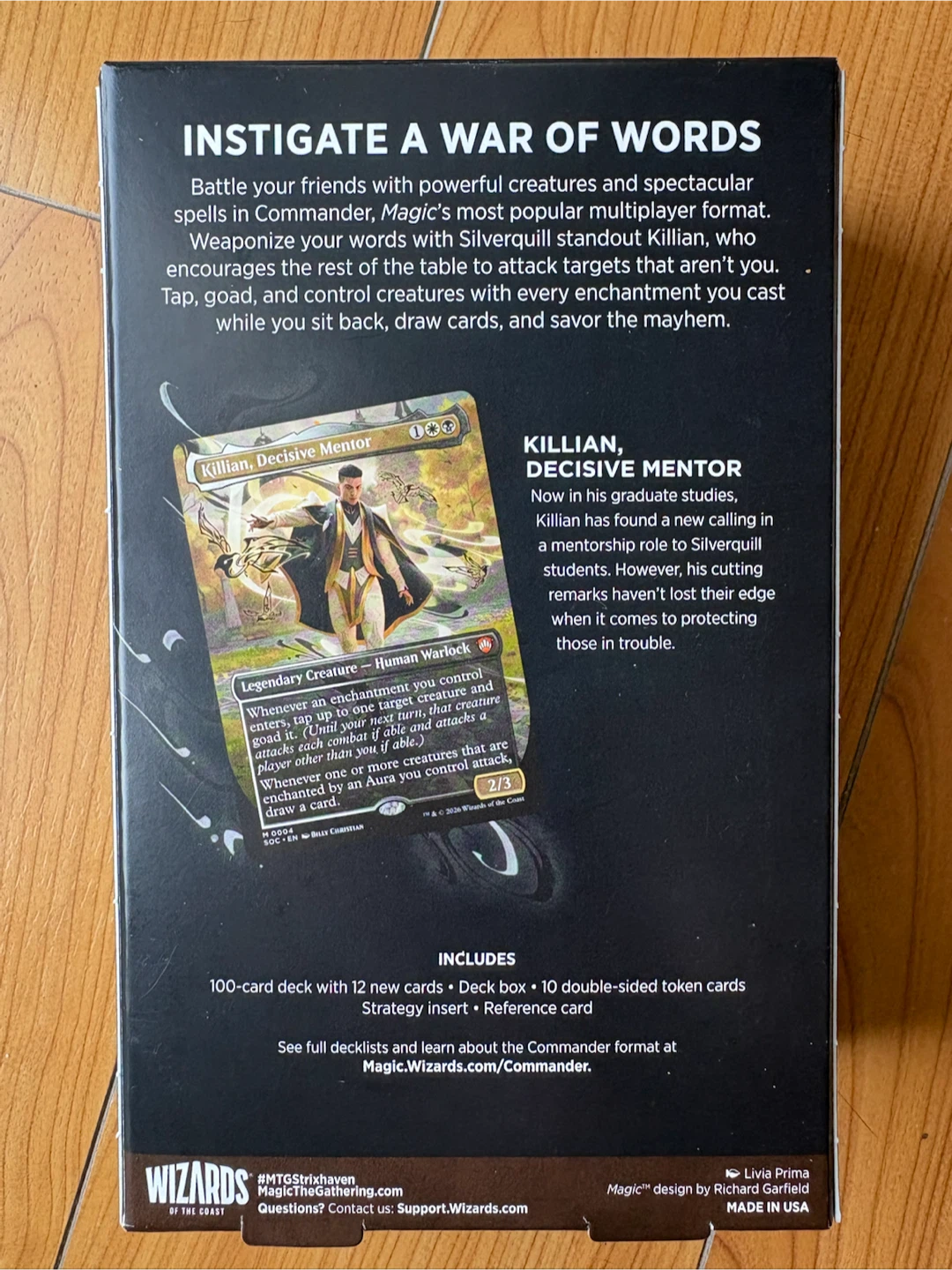 Magic The Gathering Commander Deck - Silverquill Influence - photo 3