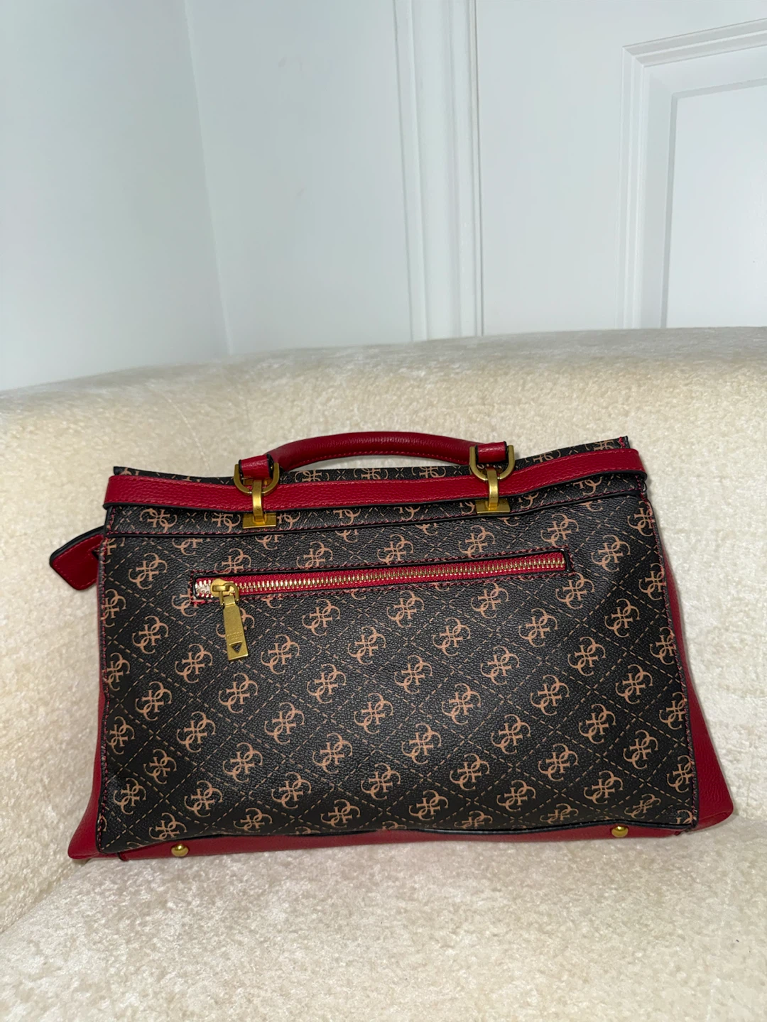 Guess Satchel Handbag - Brown/Red - photo 2
