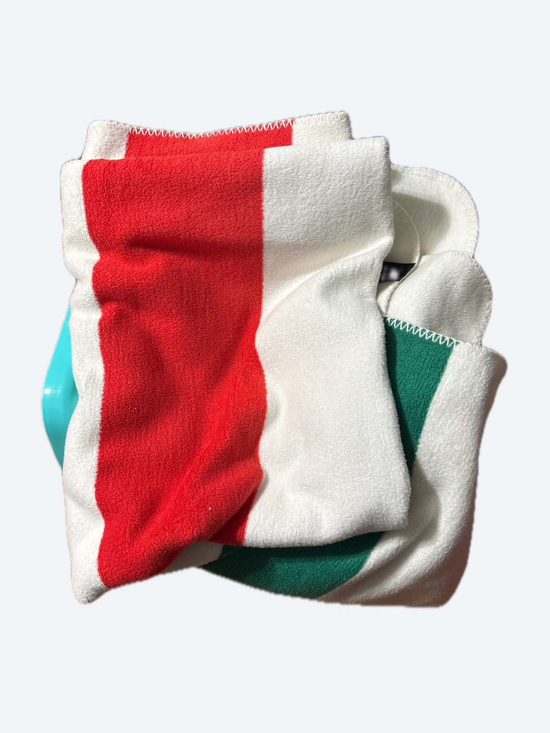 Stripe blanket Red, White, Green