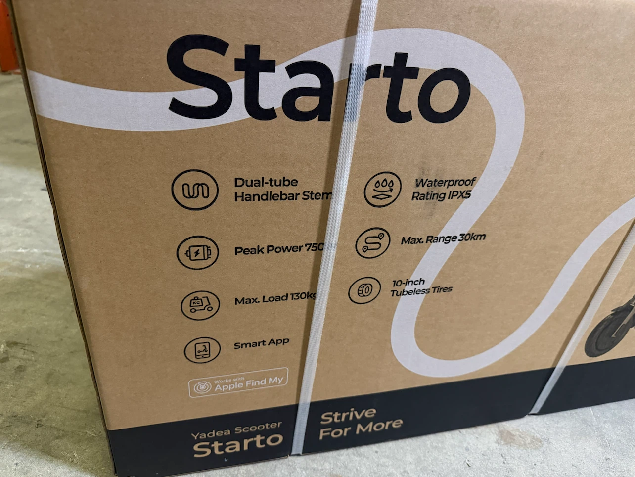 Yadea Scooter Starto - Peak Power 750W, Max Range 30km - photo 3