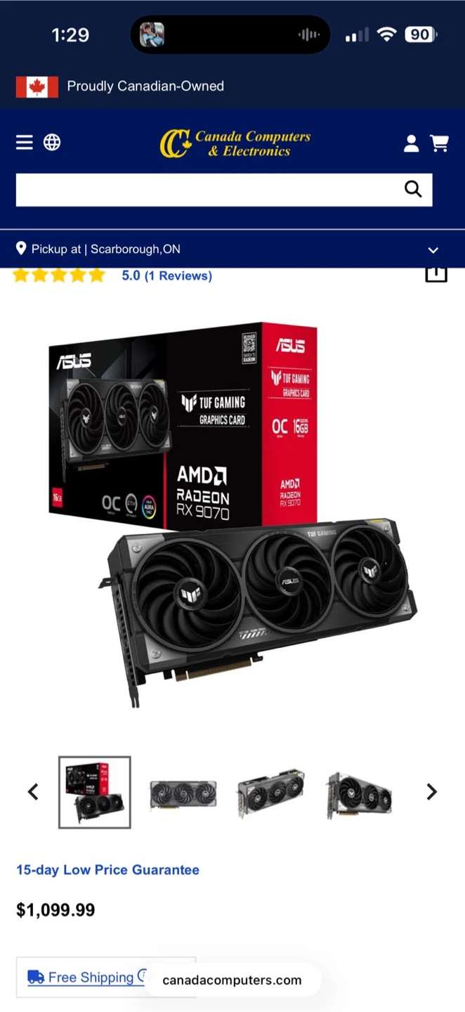 ASUS TUF Gaming AMD Radeon RX 9070 OC 16GB Graphics Card - photo 2
