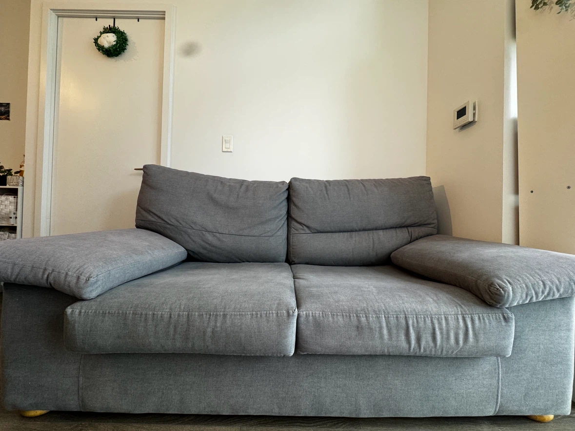 Grey Loveseat Sofa Removable Cover - photo 2