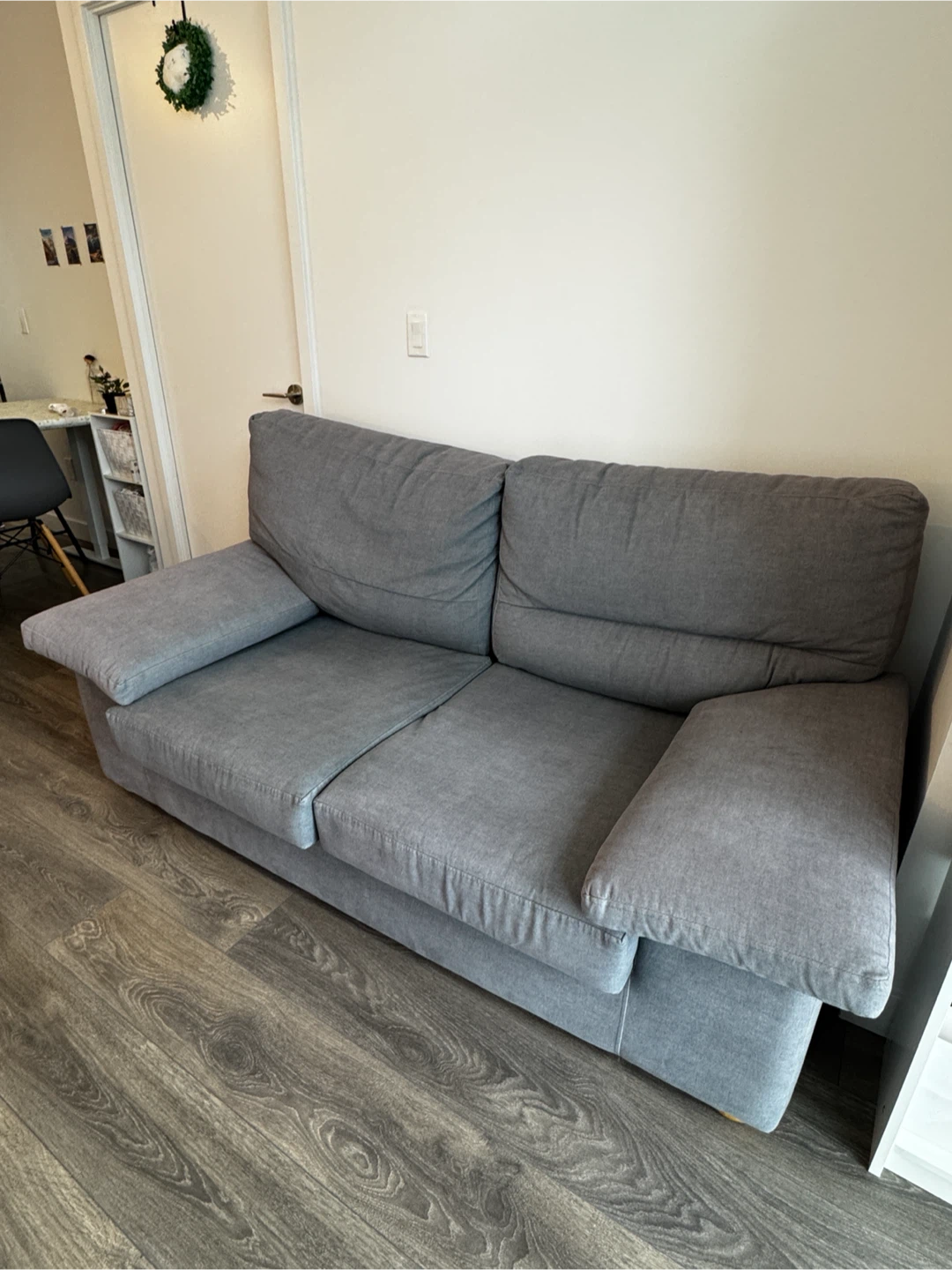 Grey Loveseat Sofa Removable Cover - photo 3