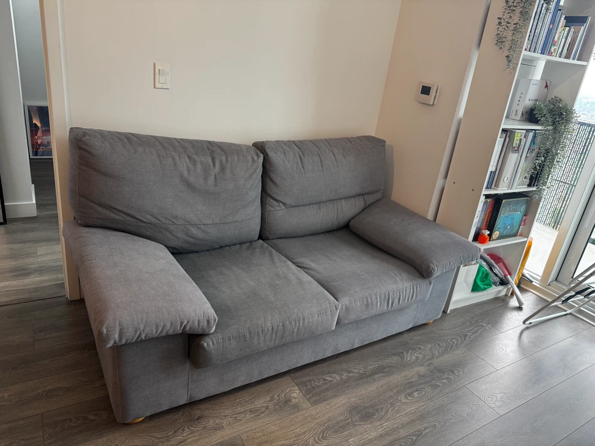 Grey Loveseat Sofa Removable Cover - photo 4