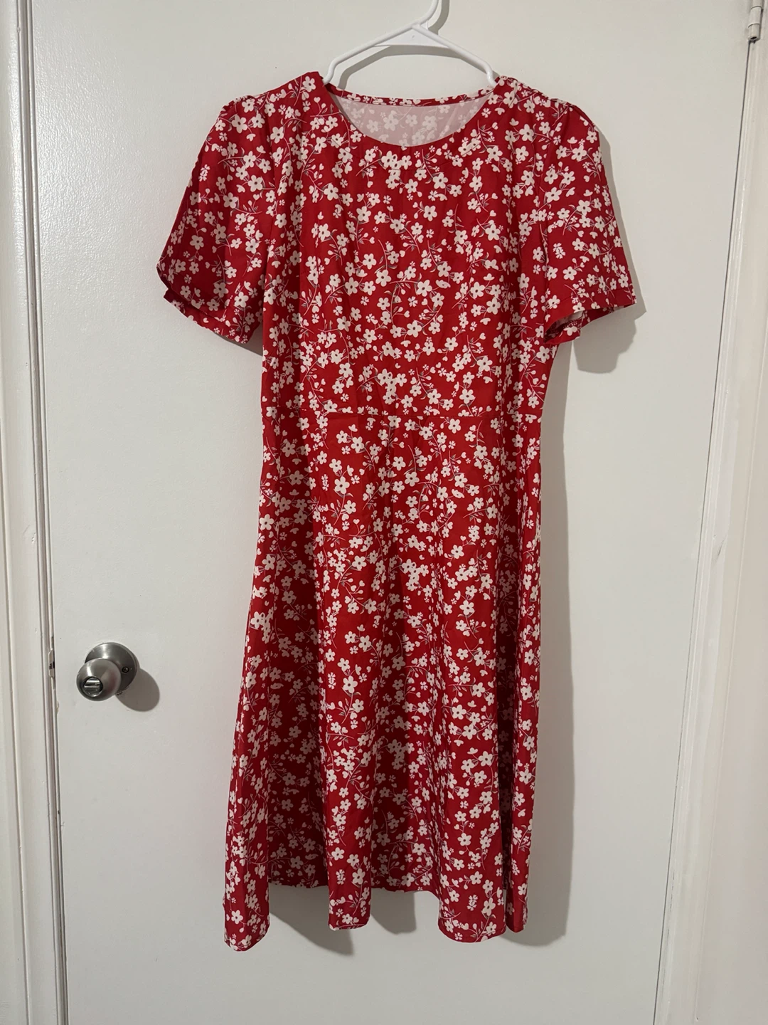 Red Floral Print Dress