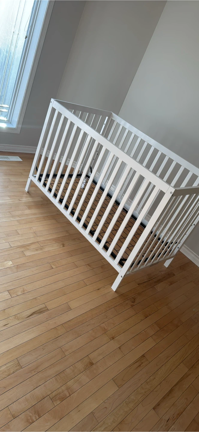 White Wooden Crib