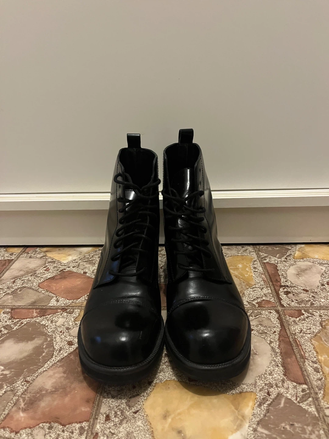 Diba Black Lace - Up Combat Ankle Boots - photo 3