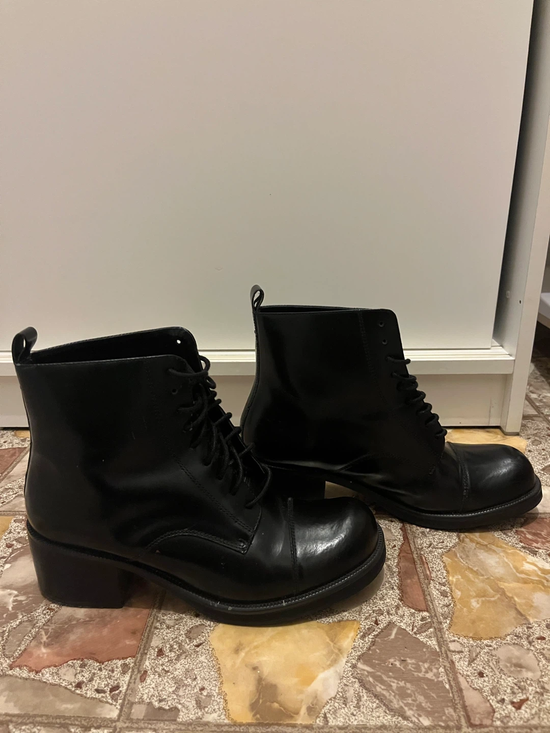 Diba Black Lace - Up Combat Ankle Boots - photo 5