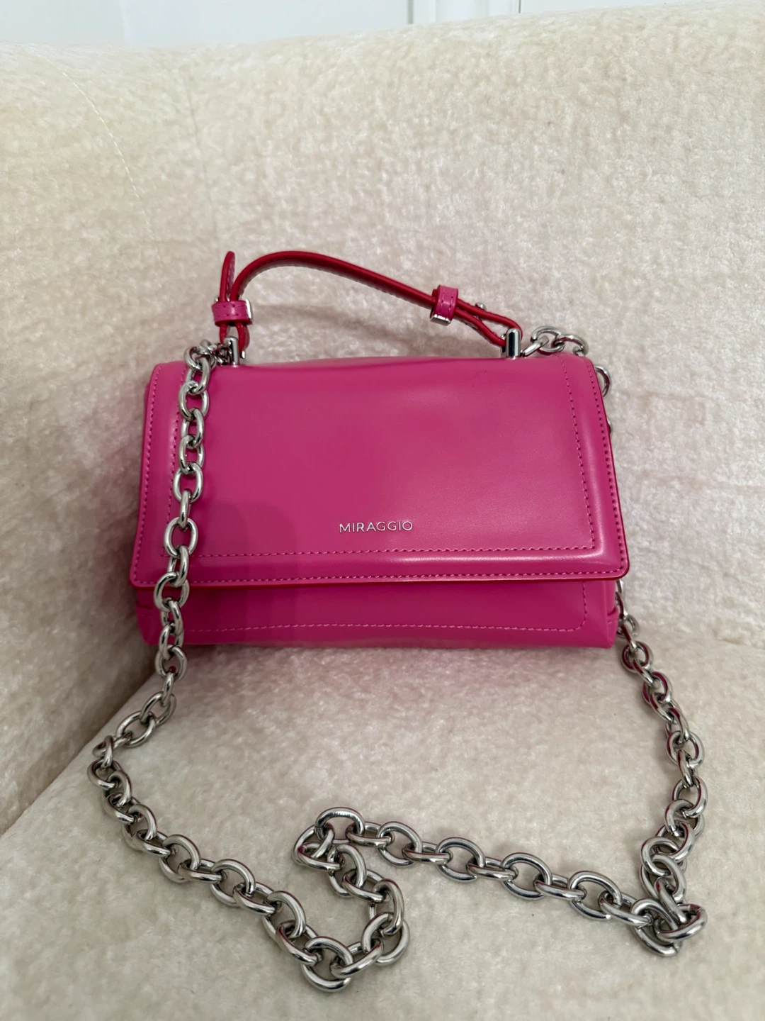 Miraggio Pink Chain Bag