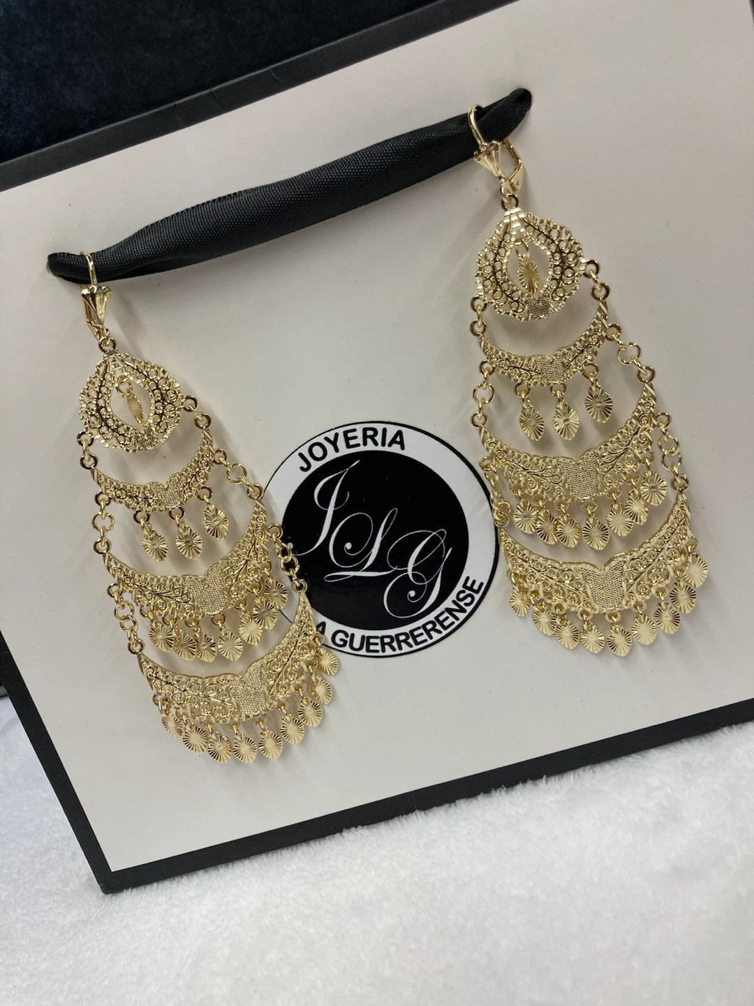 Gold Tone Chandelier Earrings