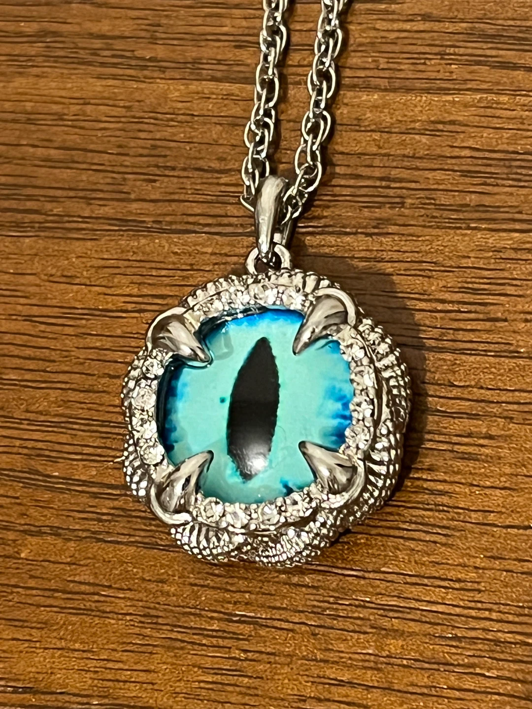 Silver Dragon Eye Pendant Necklace - photo 2