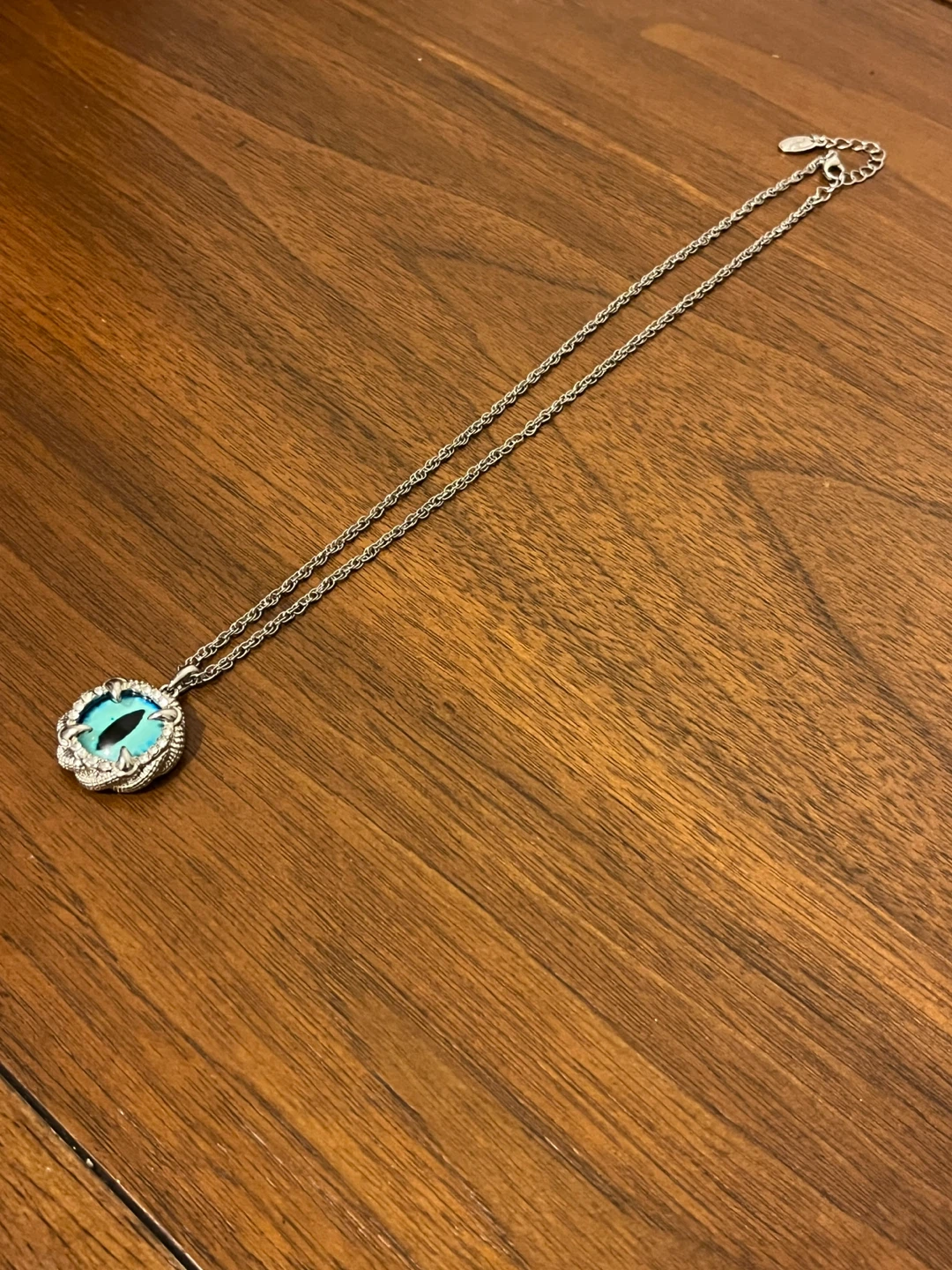 Silver Dragon Eye Pendant Necklace - photo 3