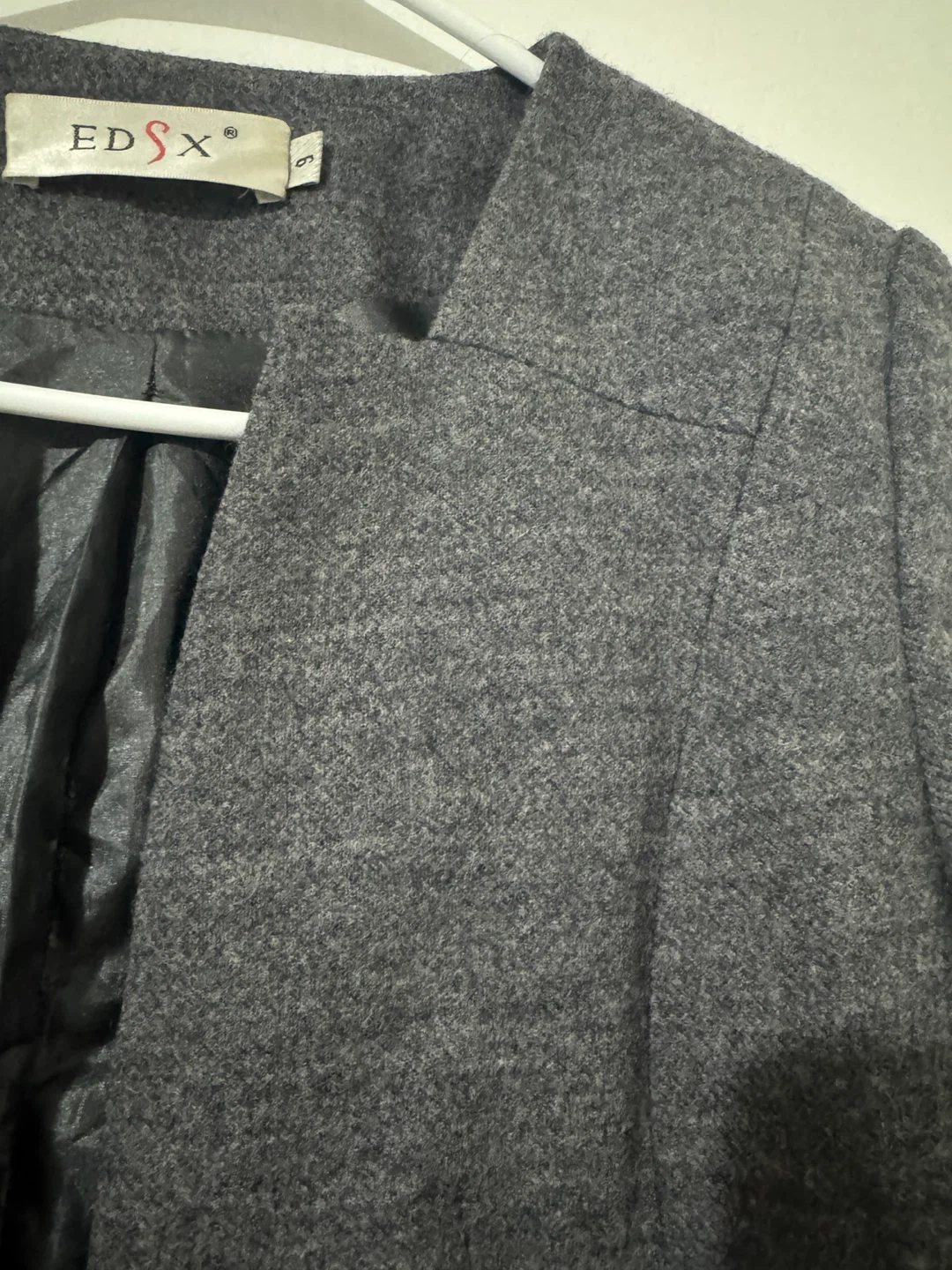EDSX Grey Collarless Blazer - Size M - photo 2