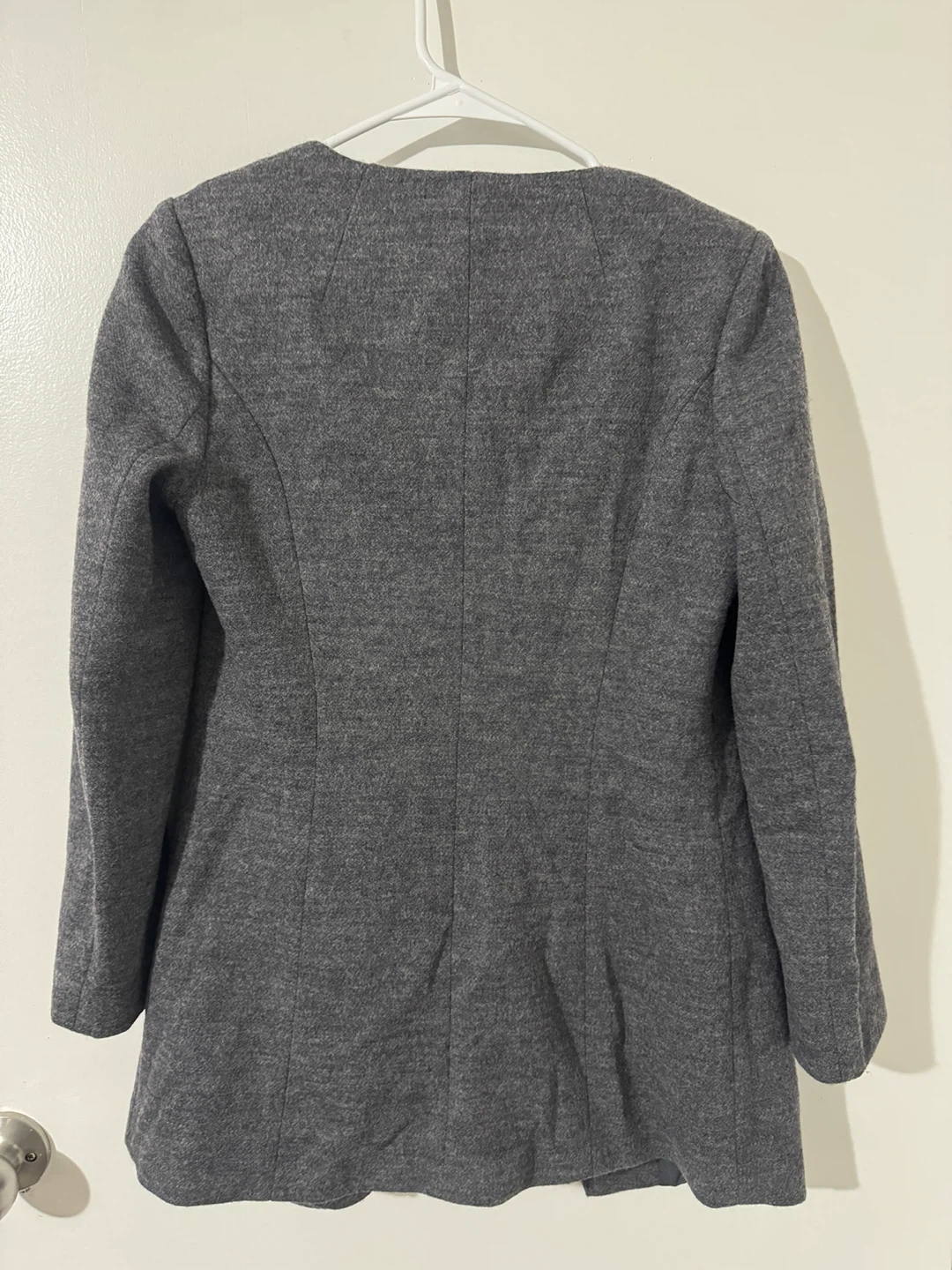 EDSX Grey Collarless Blazer - Size M - photo 3