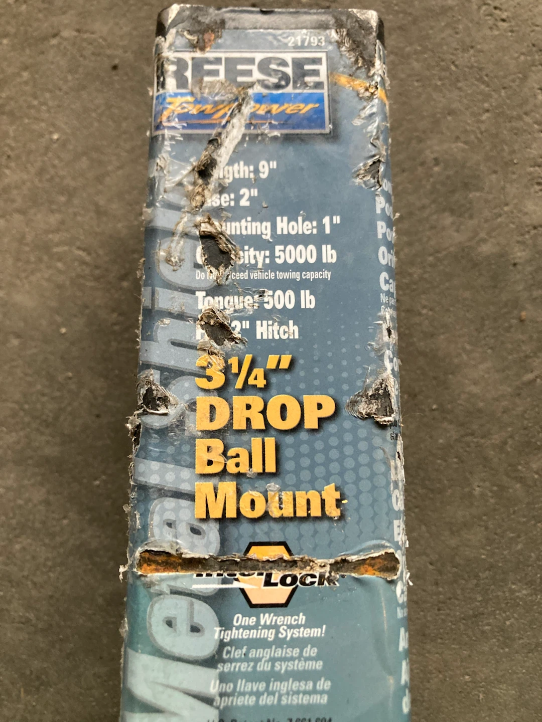 REESE Towpower 3-1/4" Drop Ball Mount with Hitch Ball - photo 2