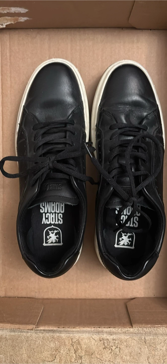 Stacy Adams Black Leather Sneakers