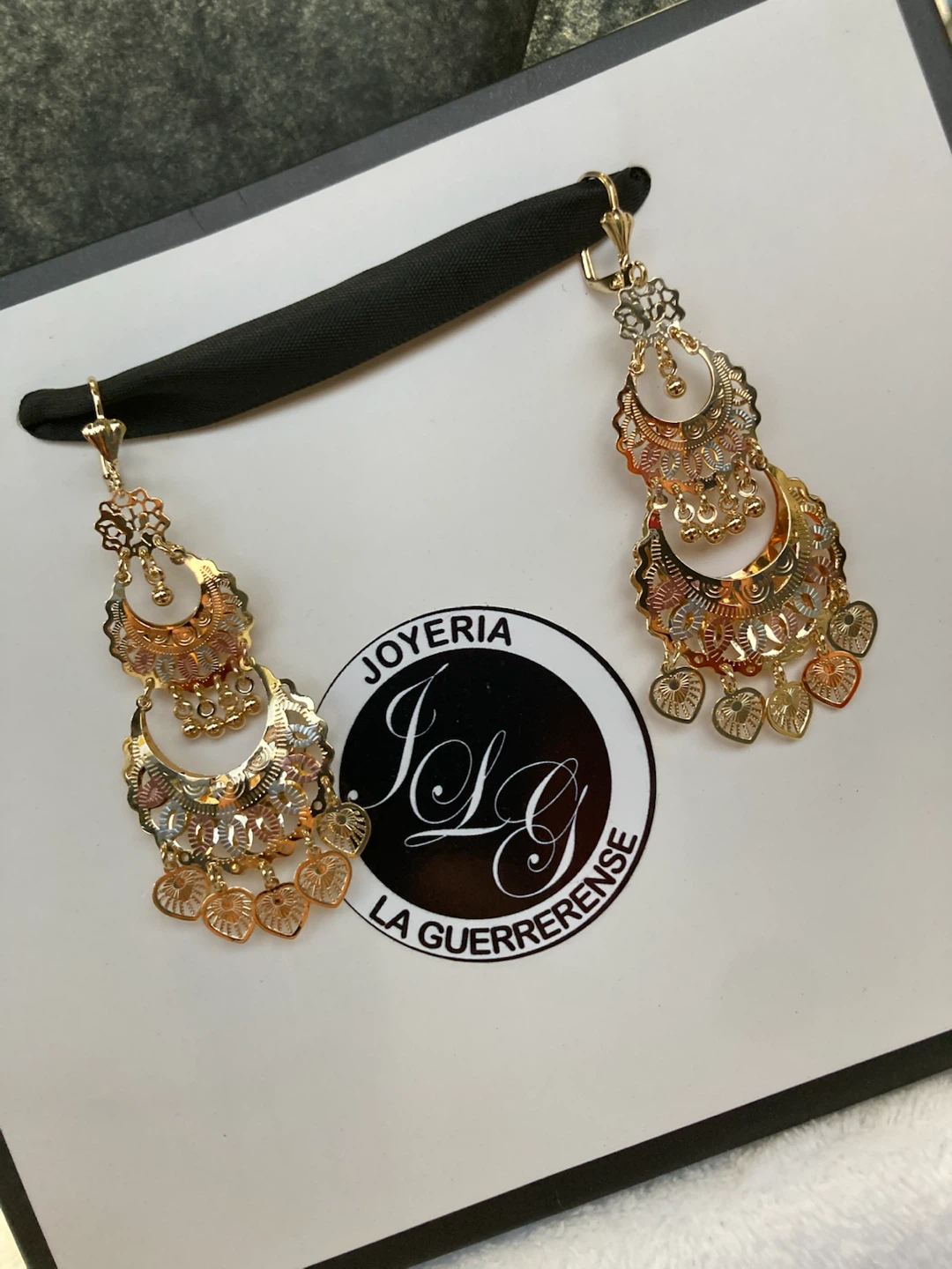 Gold Filigree Chandelier Earrings - photo 2