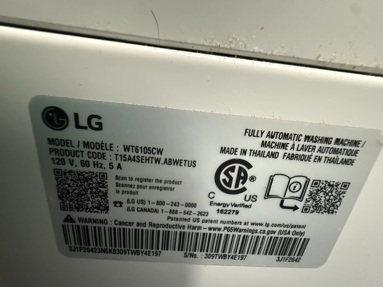 LG Washing Machine - photo 5