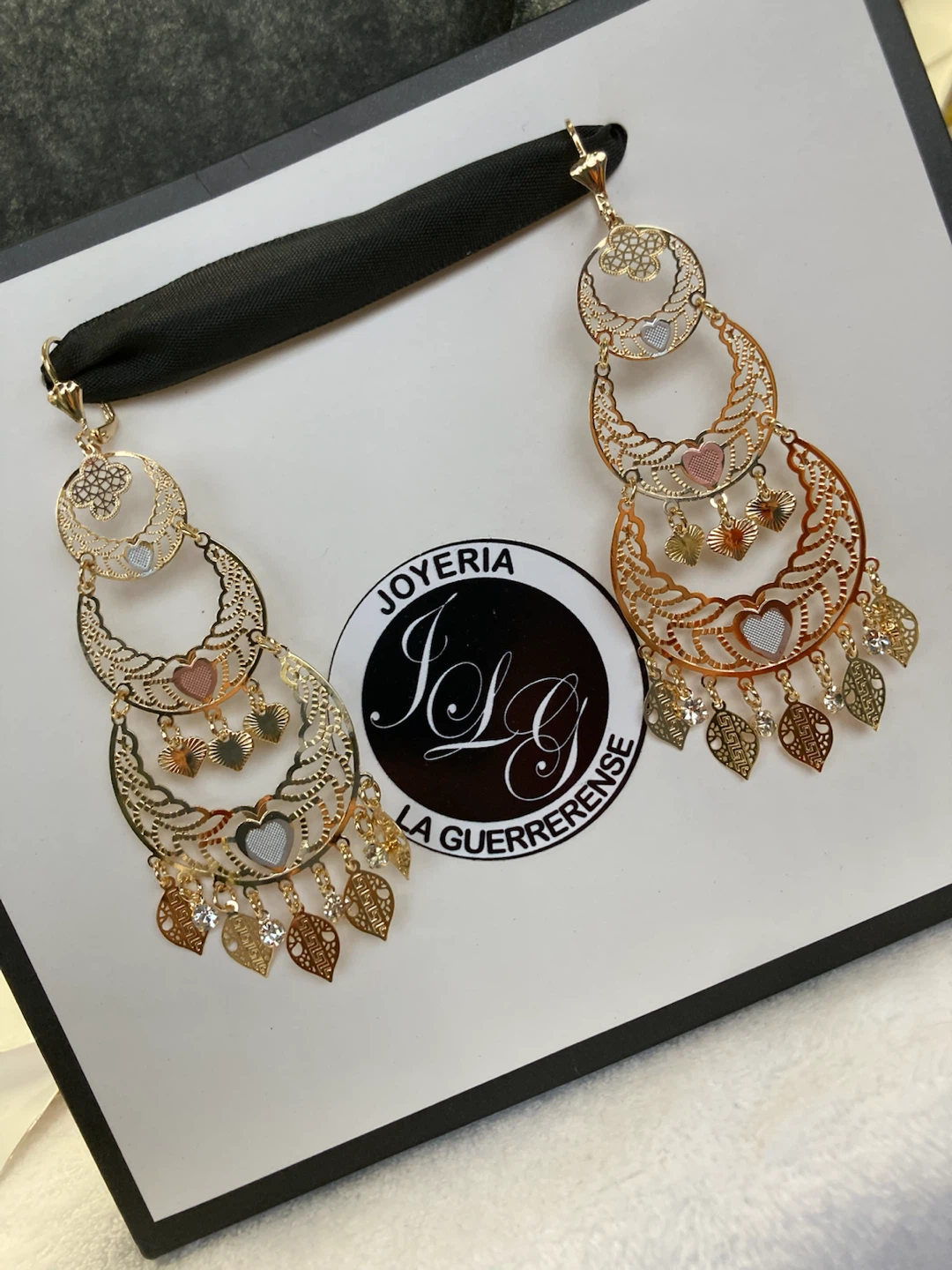 Gold Dangle Chandelier Earrings