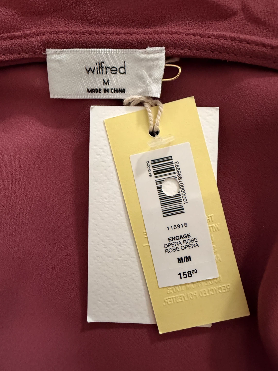 Brand New Gorgeous Wilfred Engage Opera Rose Gown (size M) - photo 4