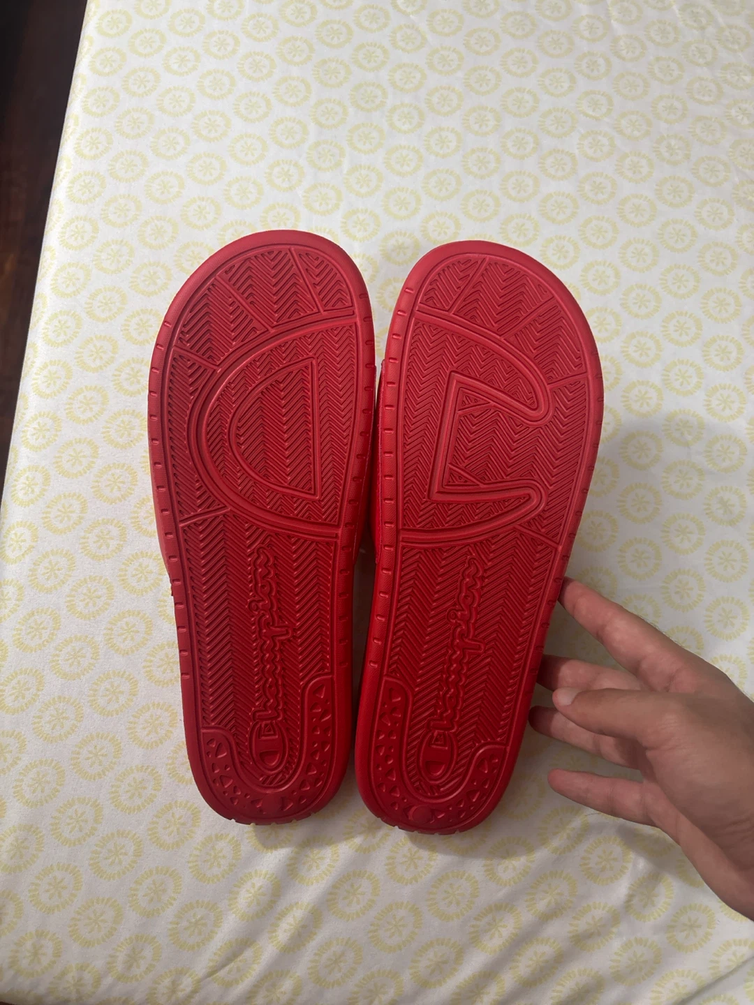 Champion Red Slide Sandals - photo 4