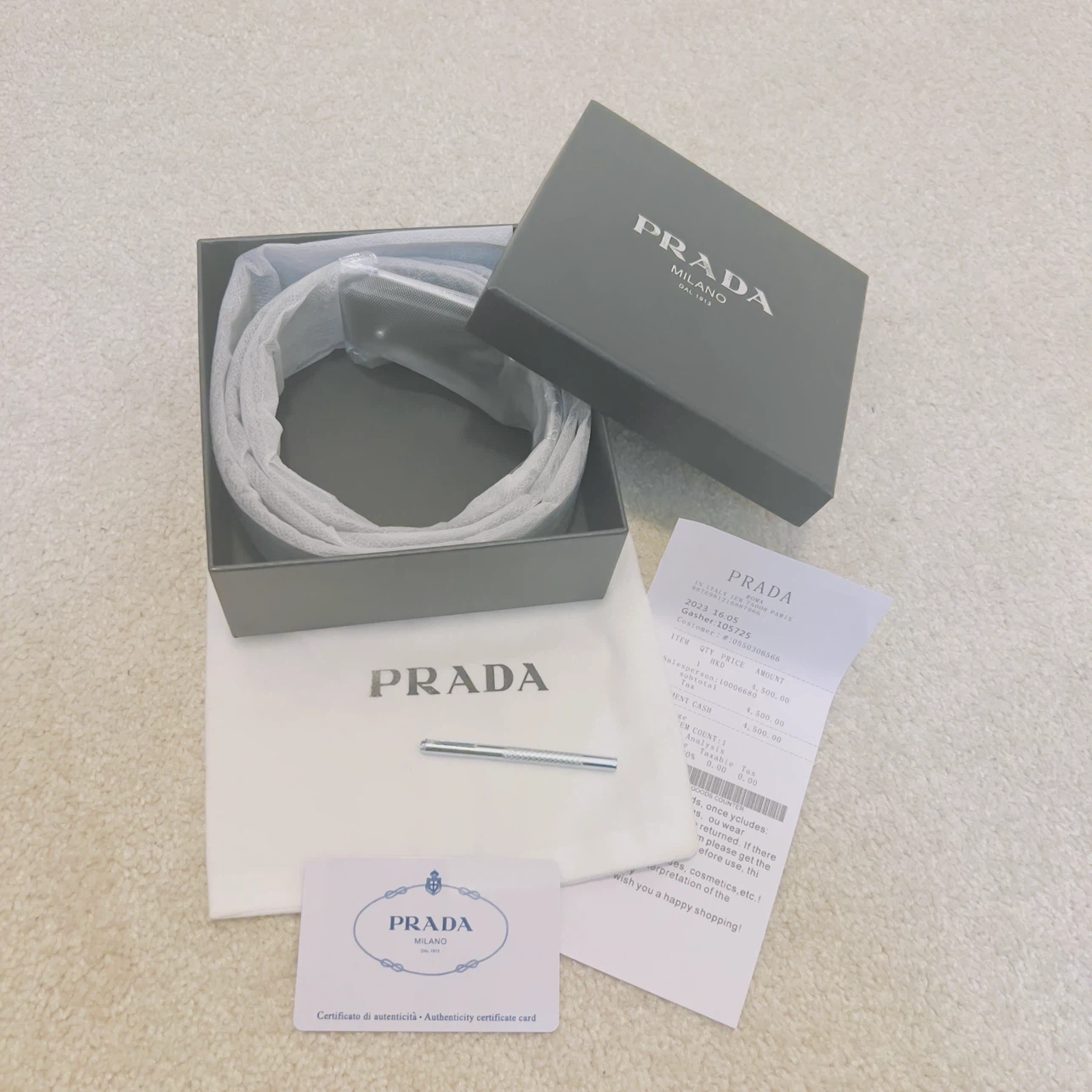 Prada Black Leather Belt - photo 3