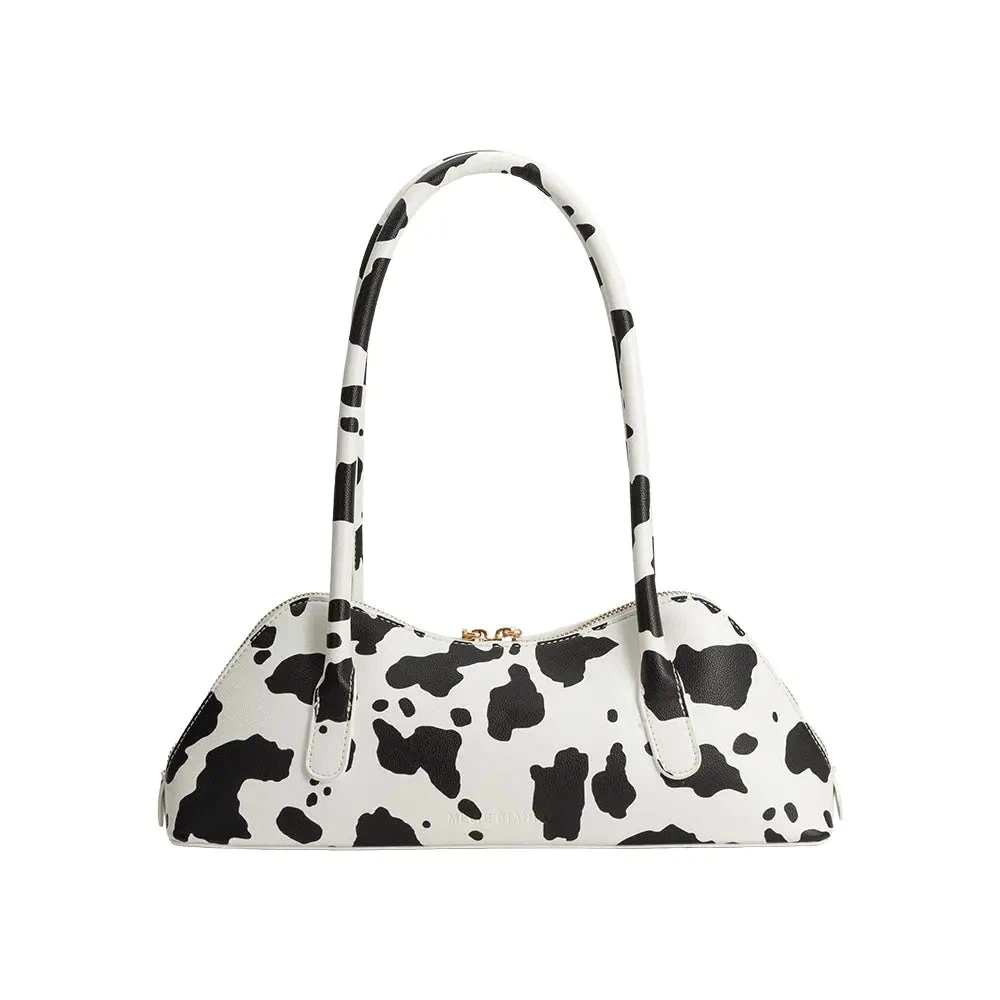 Stylish Shoulder Bag - Cow Print