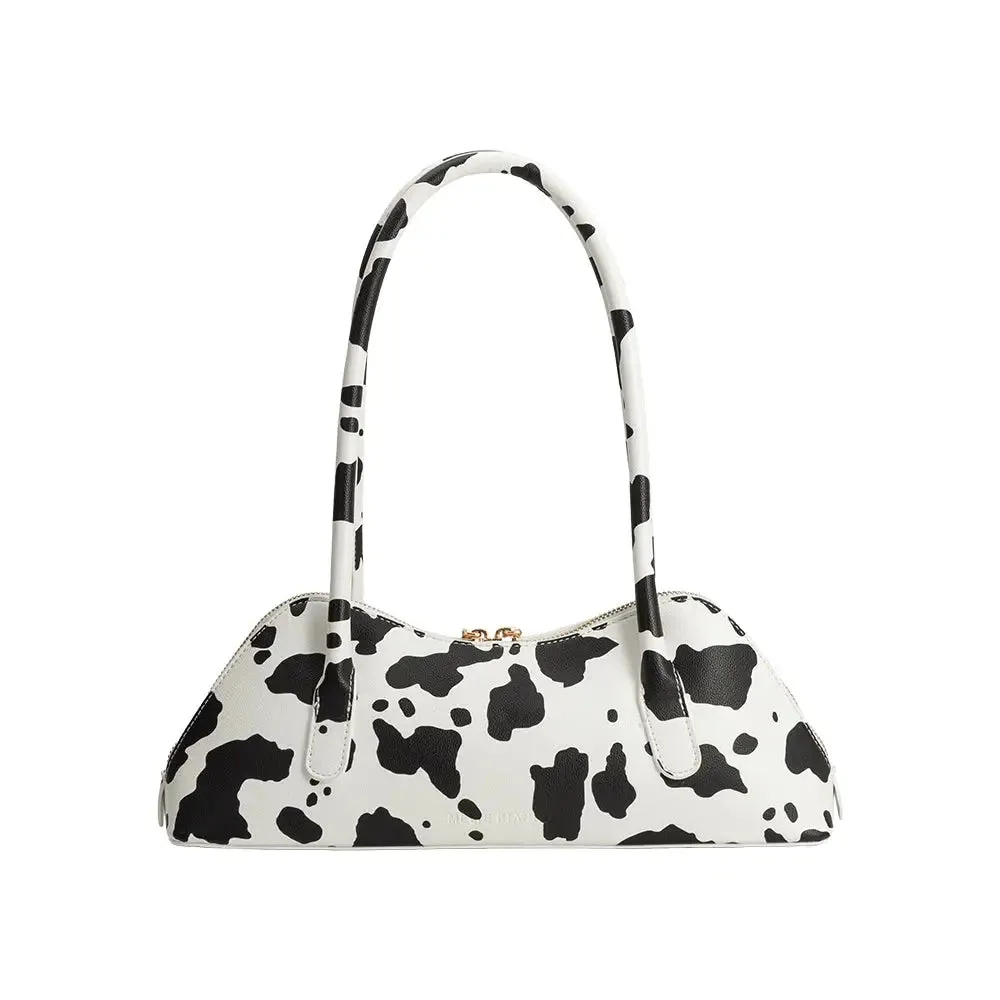 Stylish Shoulder Bag - Cow Print